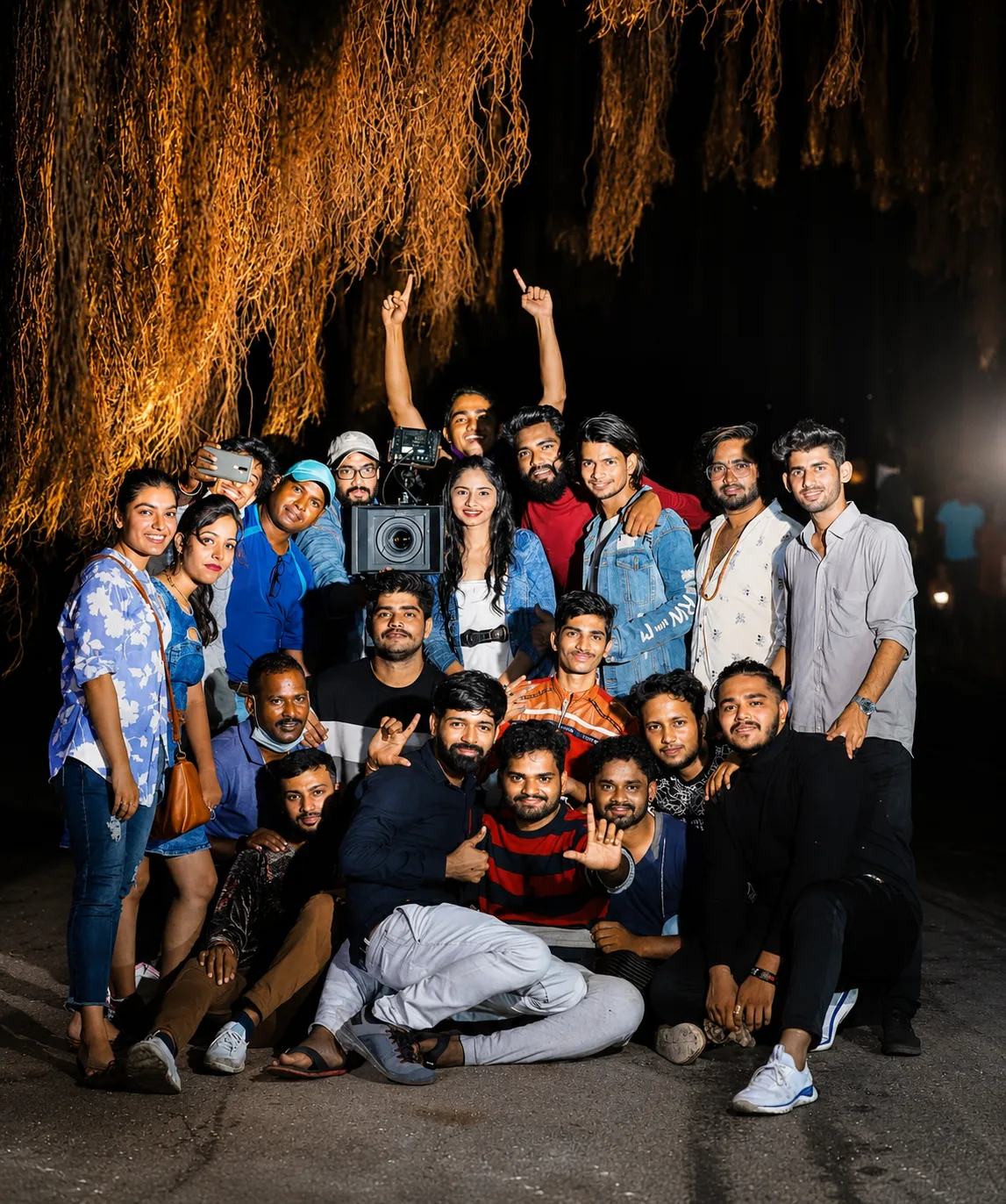 The Redpoint crew together on a night shoot