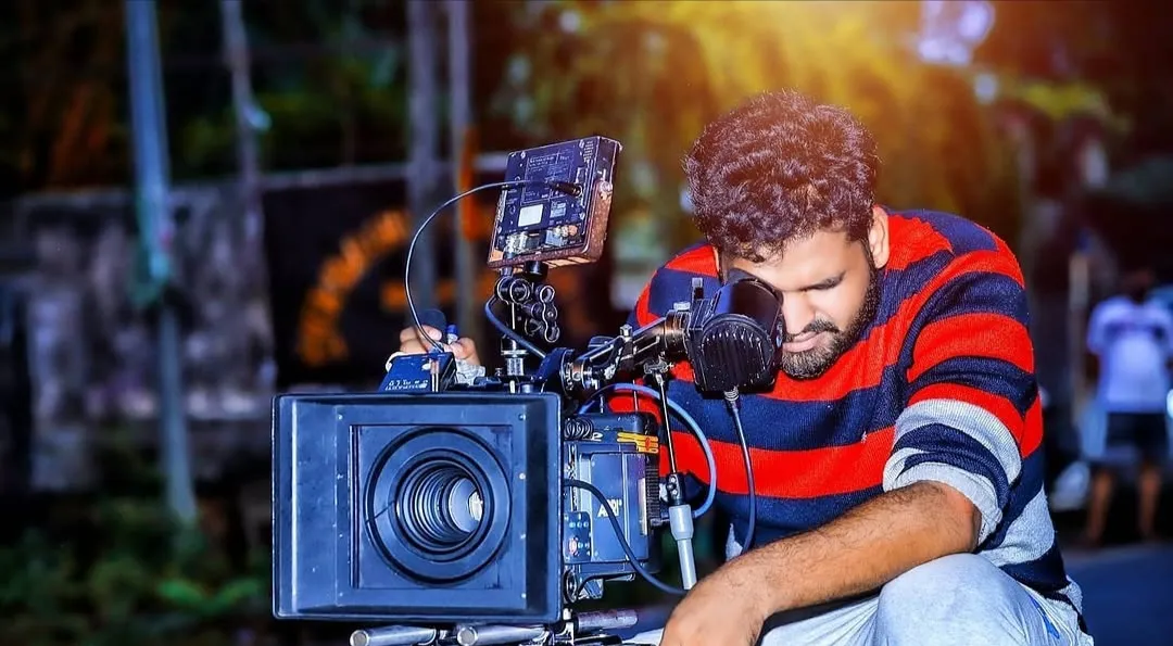 A Redpoint camera operator lining up a shot